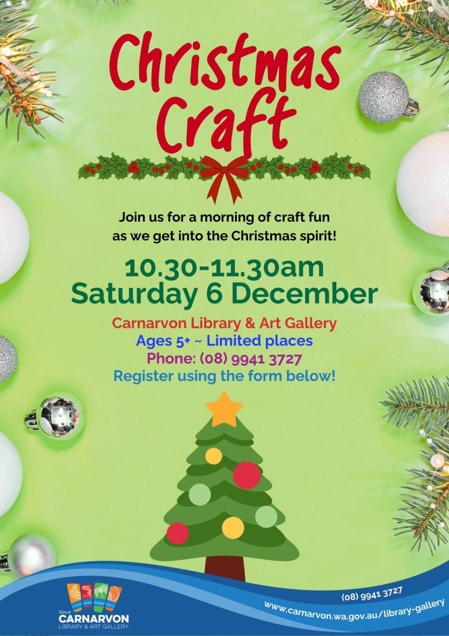 Christmas Craft webform below poster